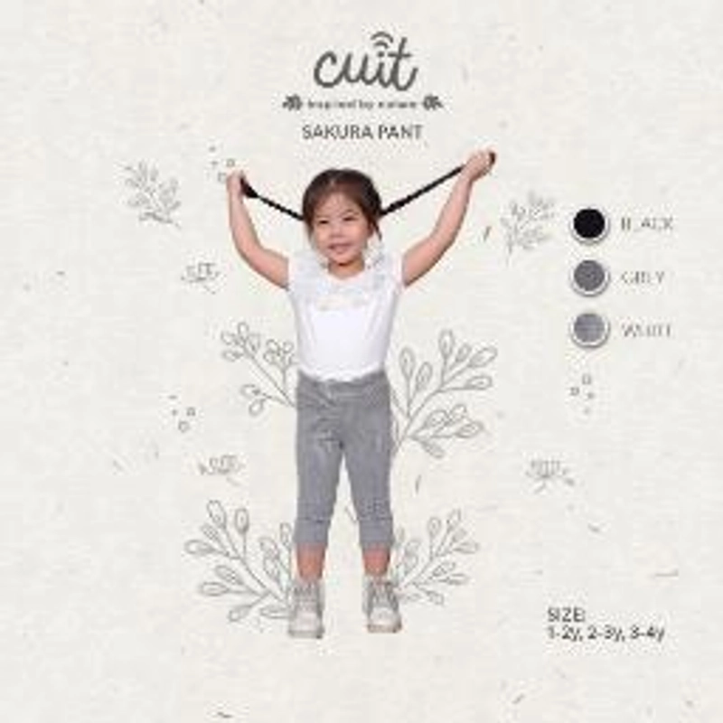 Product image CUIT Baby 1-4 Tahun Sakura Celana High Waist Pants Kiku Series L (12-24 bulan) White